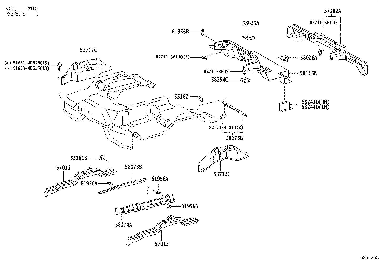 53895-36091 SHIELD, SIDE FLOOR APRON, FRONT RH product image