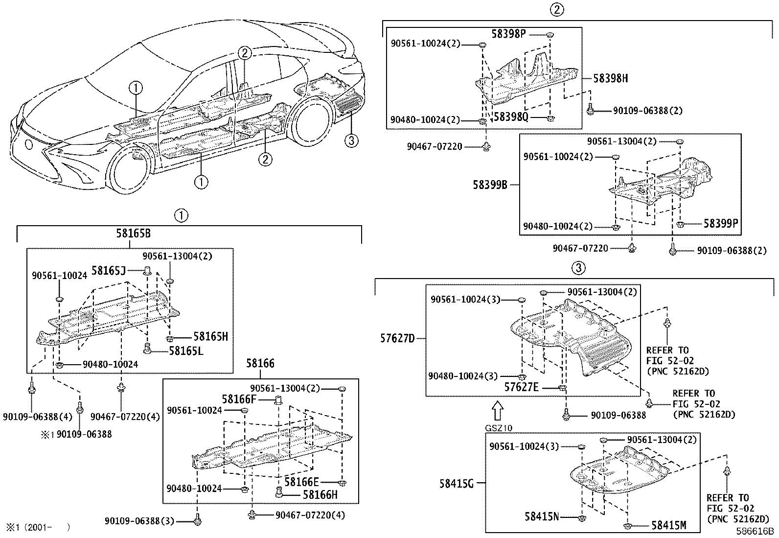 57609-33040 MEMBER SUB-ASSY, REAR FLOOR CROSS, NO.5 product image
