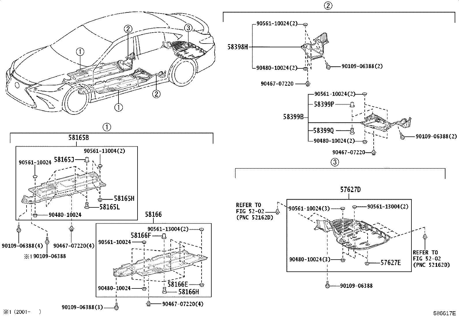 57609-33040 MEMBER SUB-ASSY, REAR FLOOR CROSS, NO.5 product image