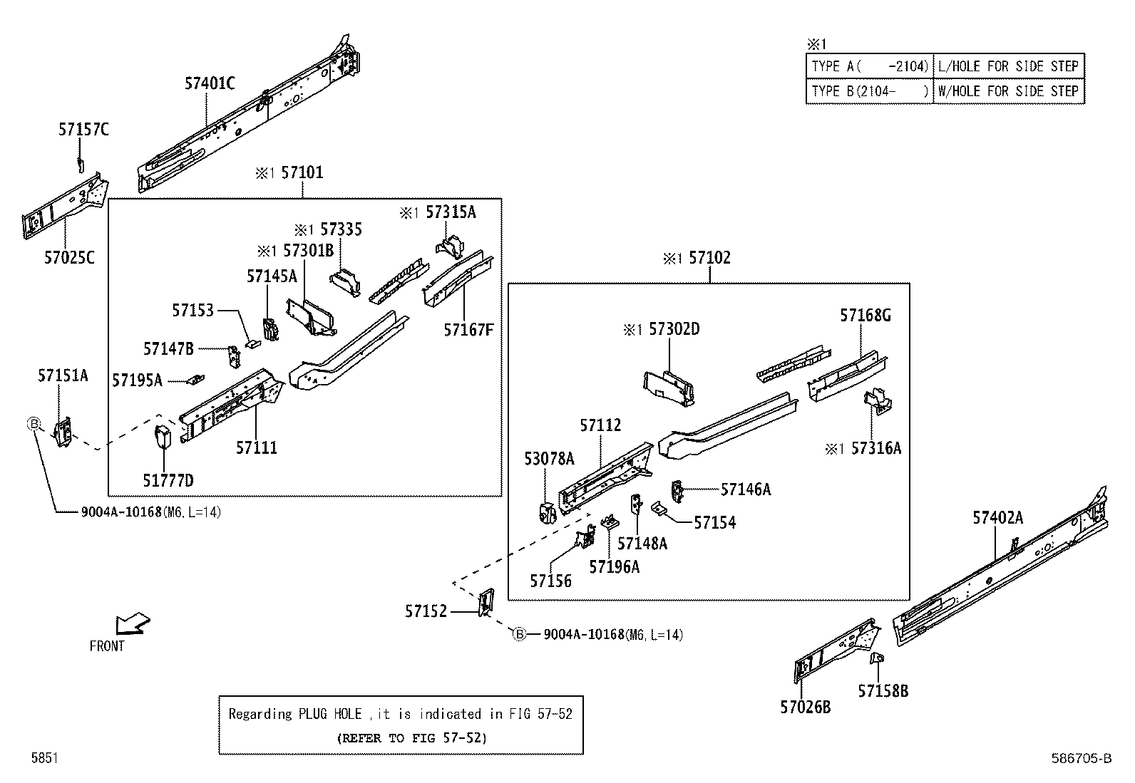 57102-BZA10 MEMBER SUB-ASSY, FRONT SIDE, LH product image