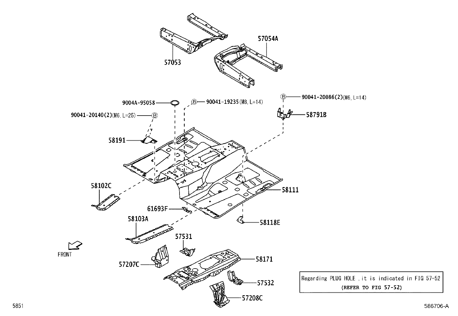 57102-BZA10 MEMBER SUB-ASSY, FRONT SIDE, LH product image
