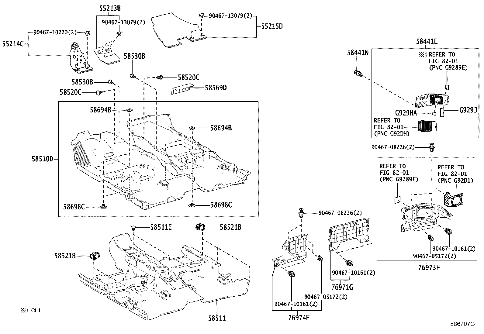 55214-76010 PAD, DASH PANEL INSULATOR, NO.2 product image