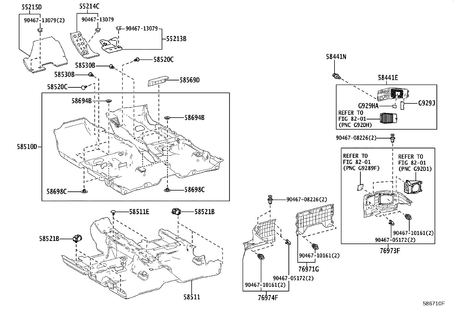 55214-76010 PAD, DASH PANEL INSULATOR, NO.2 product image