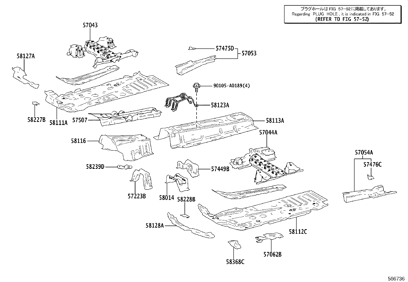 57023-0R010 MEMBER SUB-ASSY, FRONT SIDE, RH product image