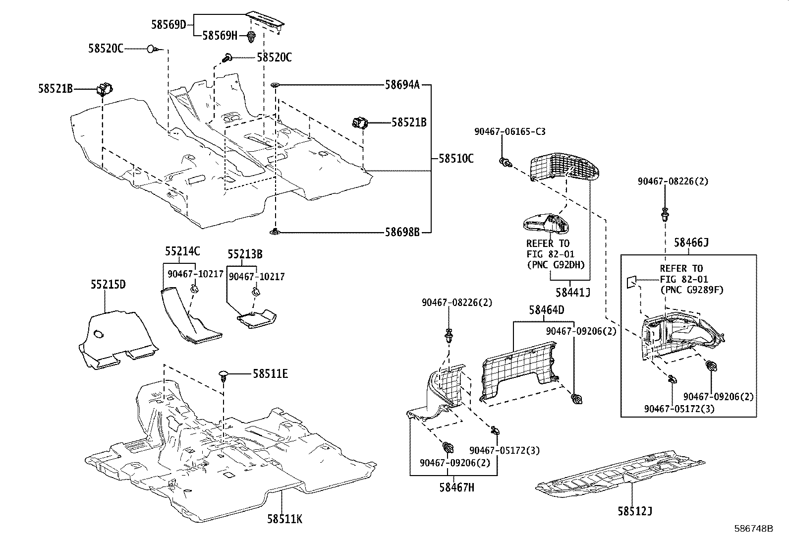 55214-0R080 PAD, DASH PANEL INSULATOR, NO.2 product image