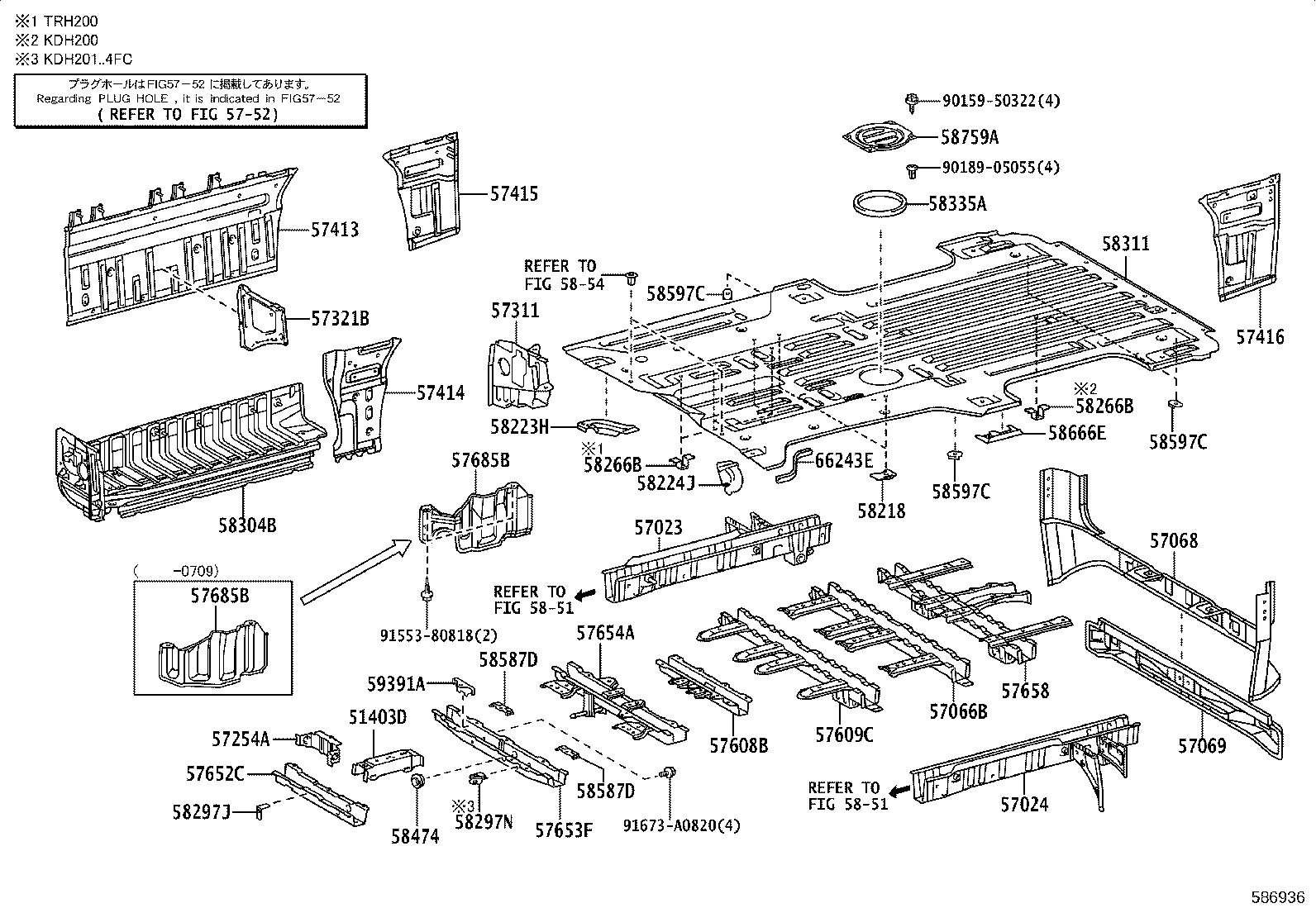 57608-26371 MEMBER SUB-ASSY, REAR FLOOR CROSS, NO.4 product image