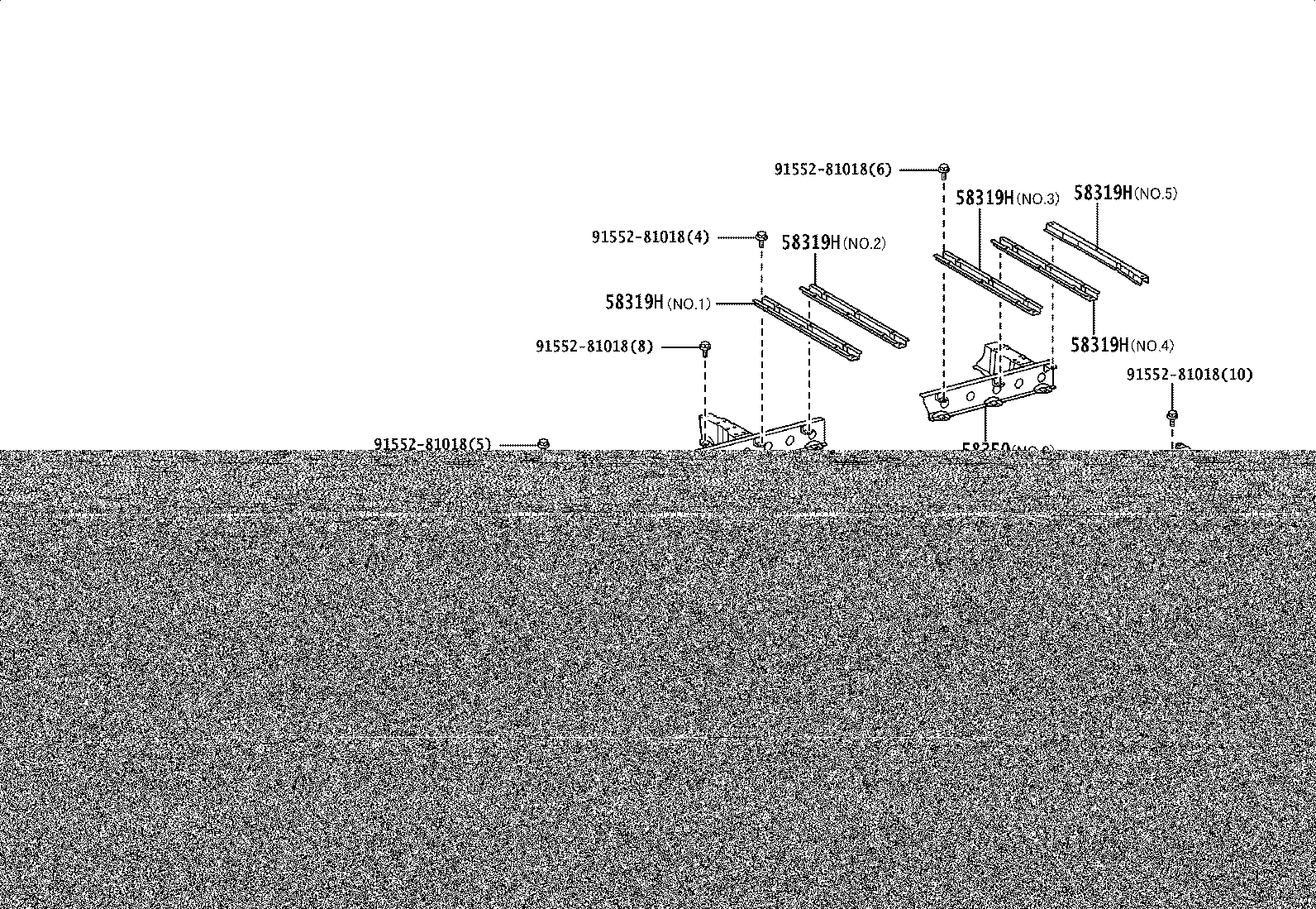 57608-26371 MEMBER SUB-ASSY, REAR FLOOR CROSS, NO.4 product image