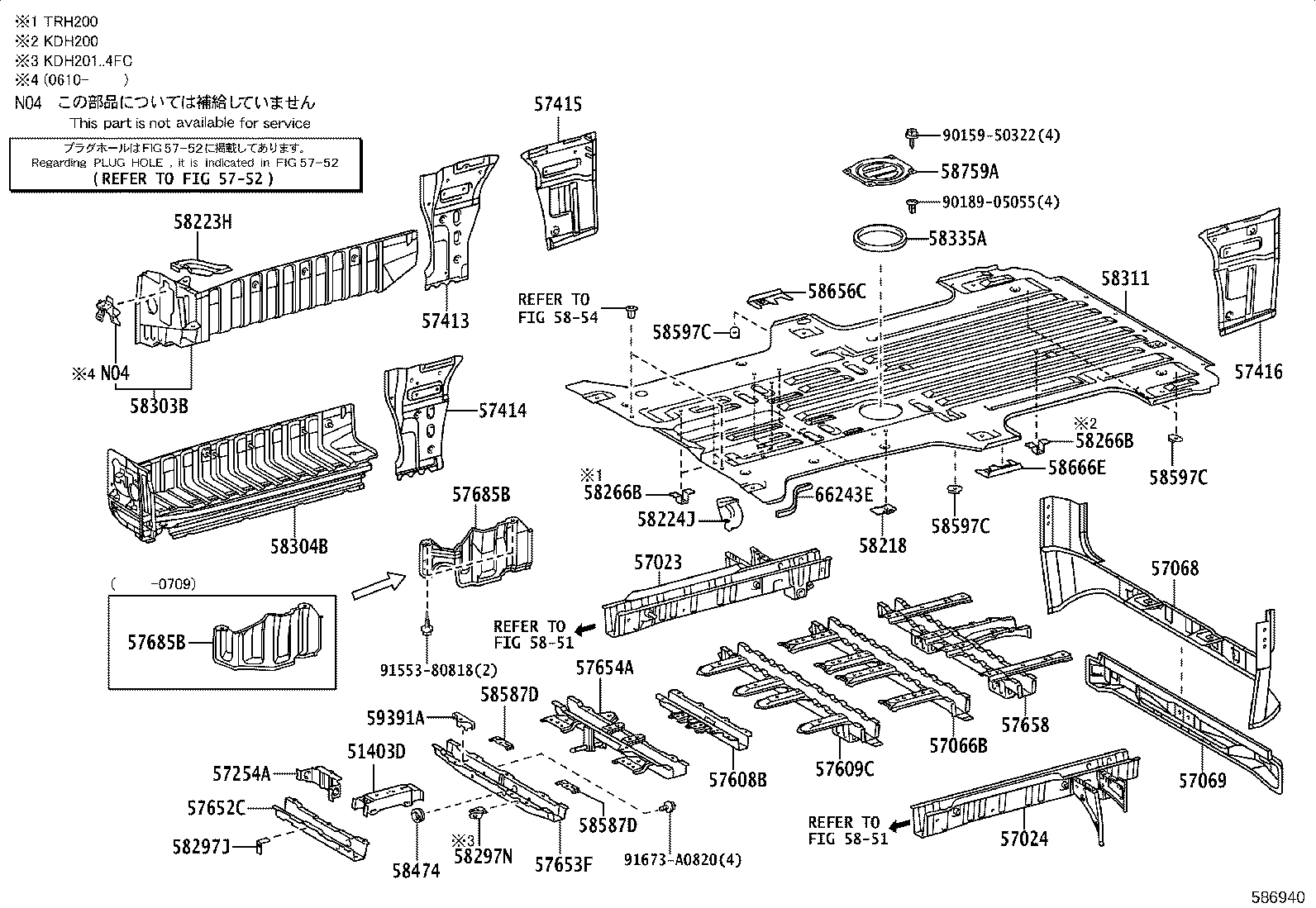 57608-26371 MEMBER SUB-ASSY, REAR FLOOR CROSS, NO.4 product image