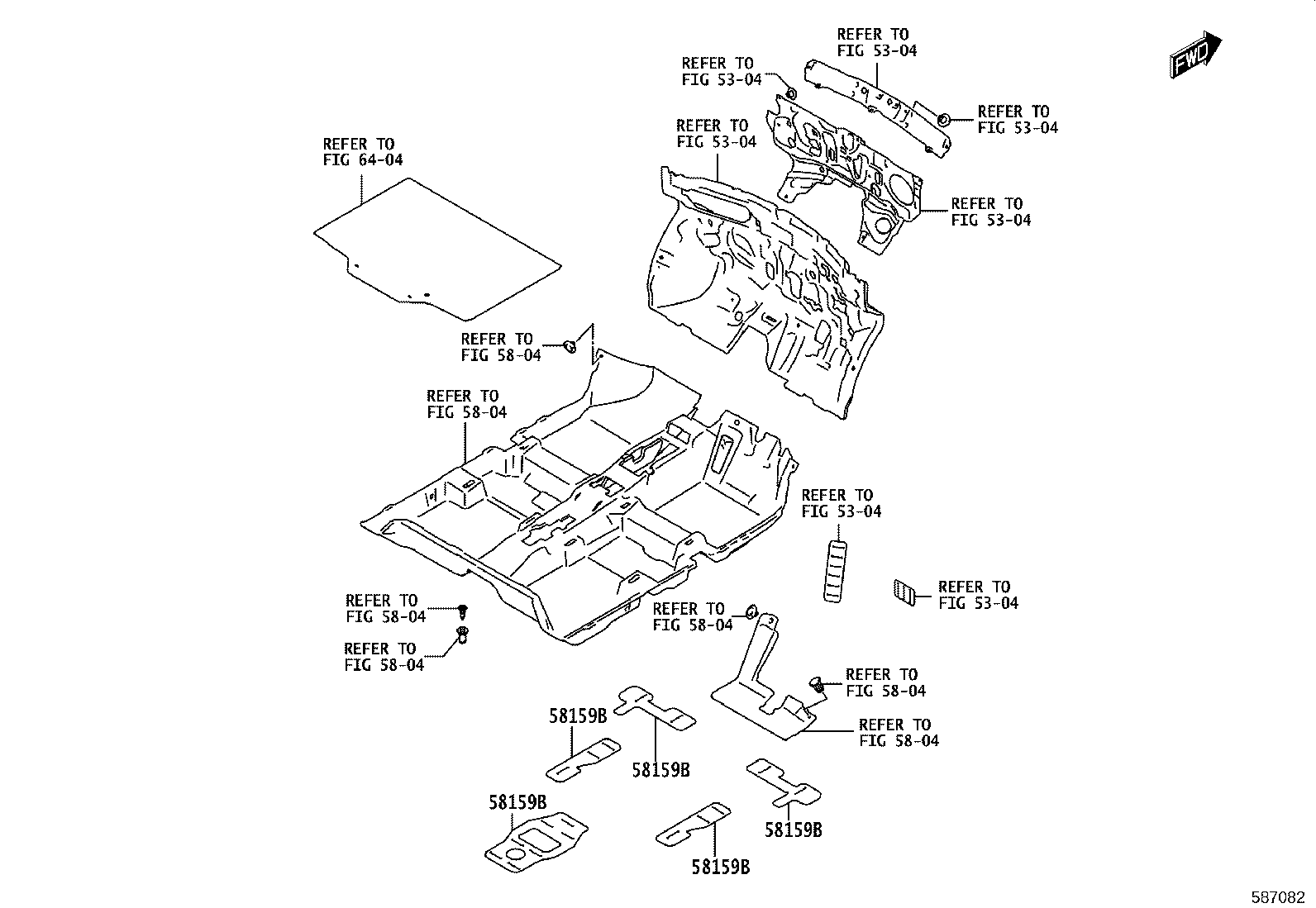 58366-WC001 BRACKET, BODY SUPPORT, NO.1 LH product image
