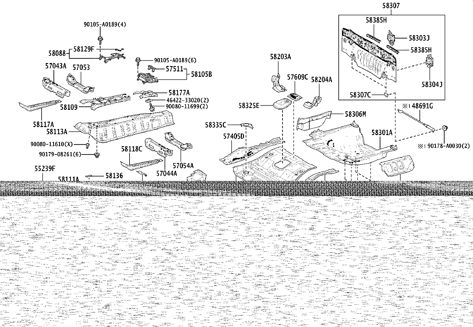 58165-07040 COVER, FRONT FLOOR, RH product image