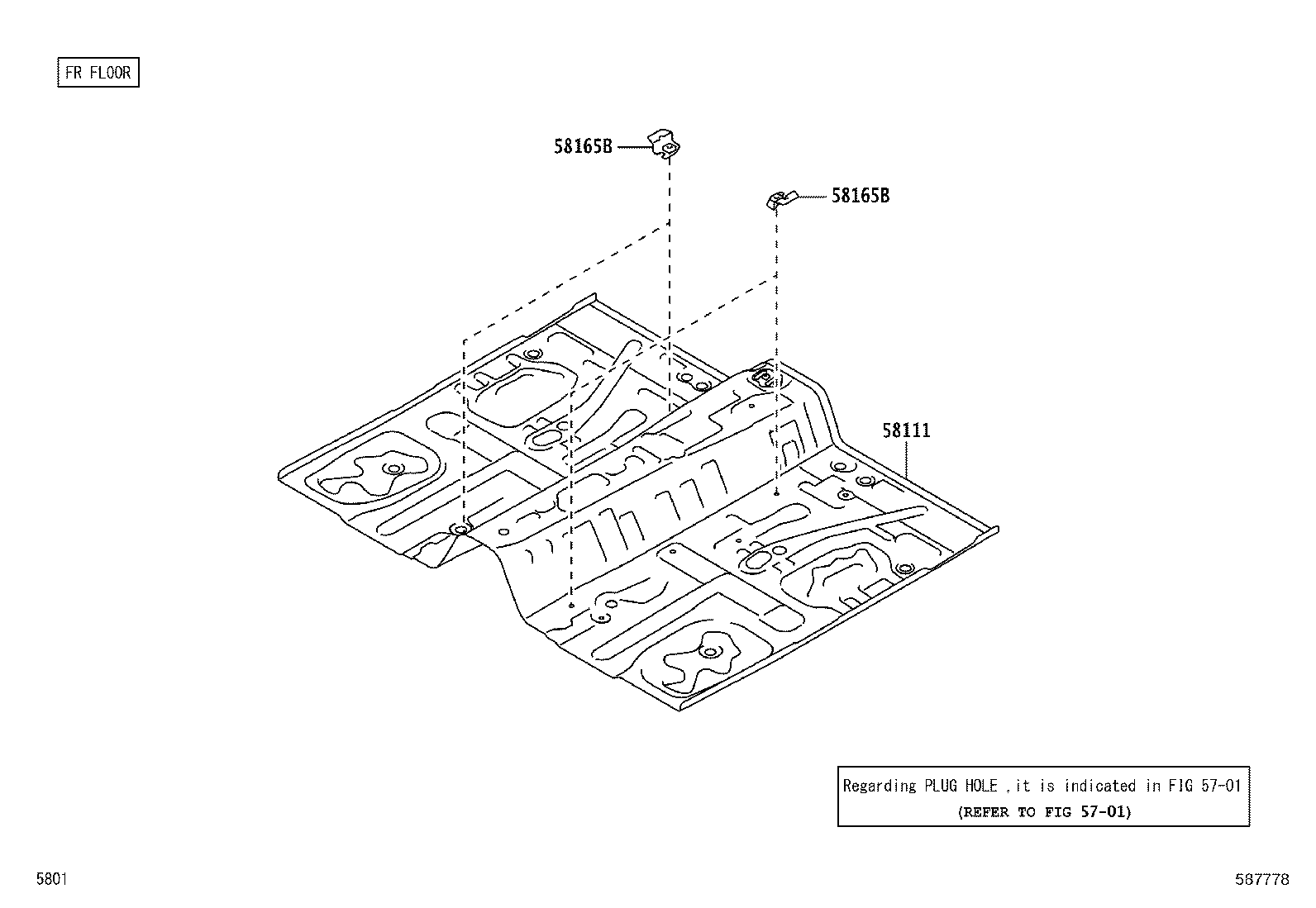 58165-BZ030 COVER, FRONT FLOOR, RH product image