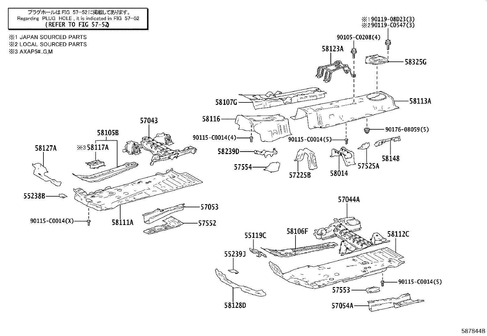 57024-0R050 MEMBER SUB-ASSY, FRONT SIDE, LH product image