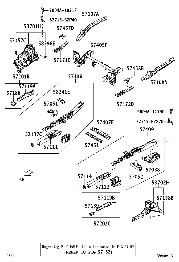 52022-BZ040 REINFORCEMENT, FRONT BUMPER MOUNTING, LH product image