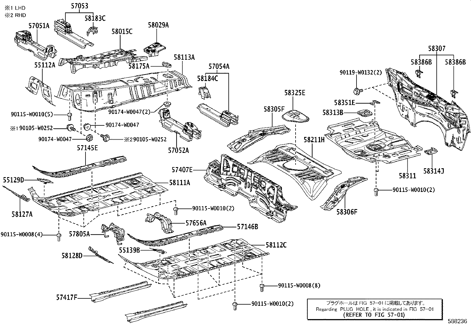 55129-K0010 COVER, DASH PANEL HOLE, RH product image