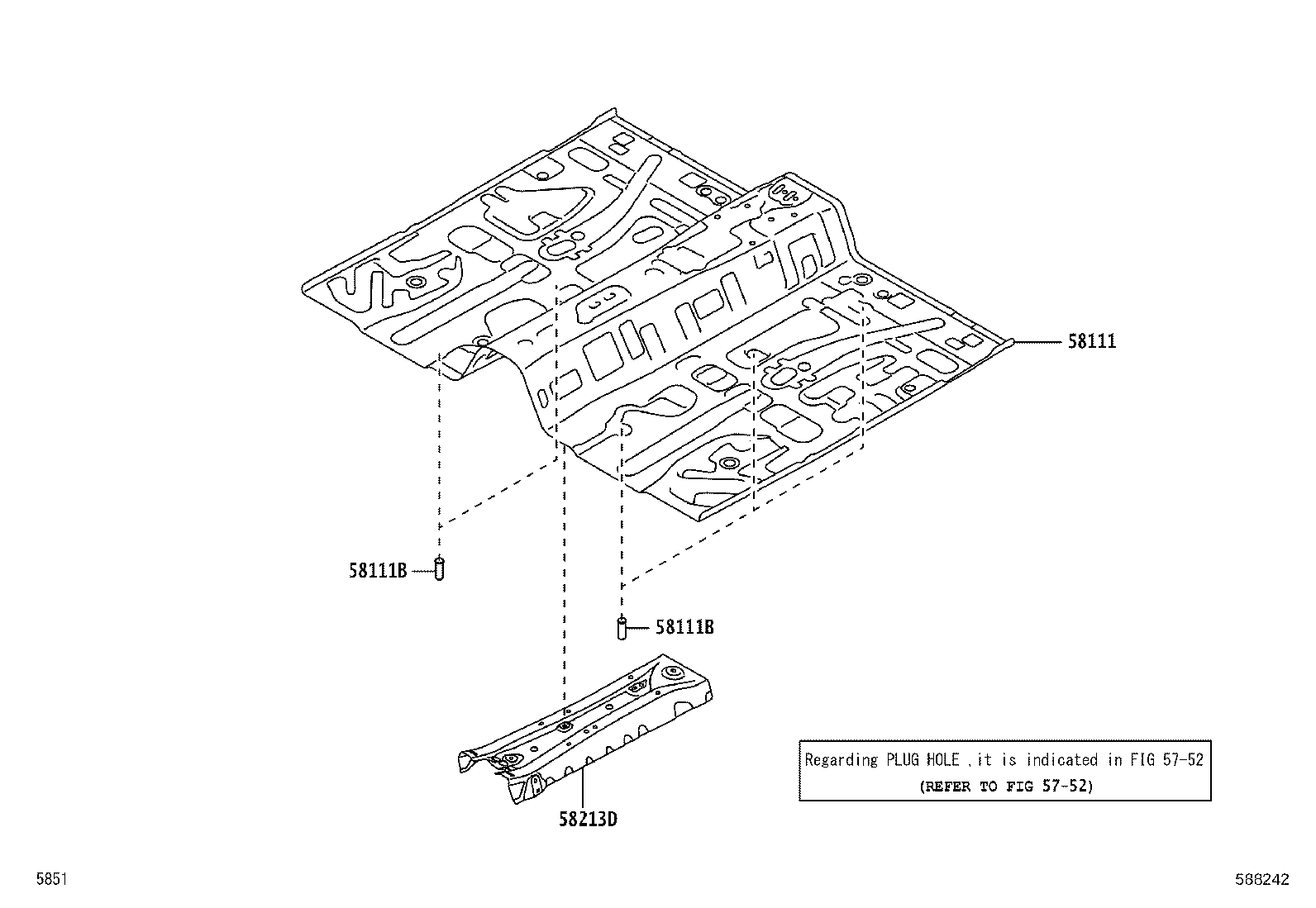 57106-BZ280 PLATE SUB-ASSY, FRONT SIDE MEMBER, LH product image