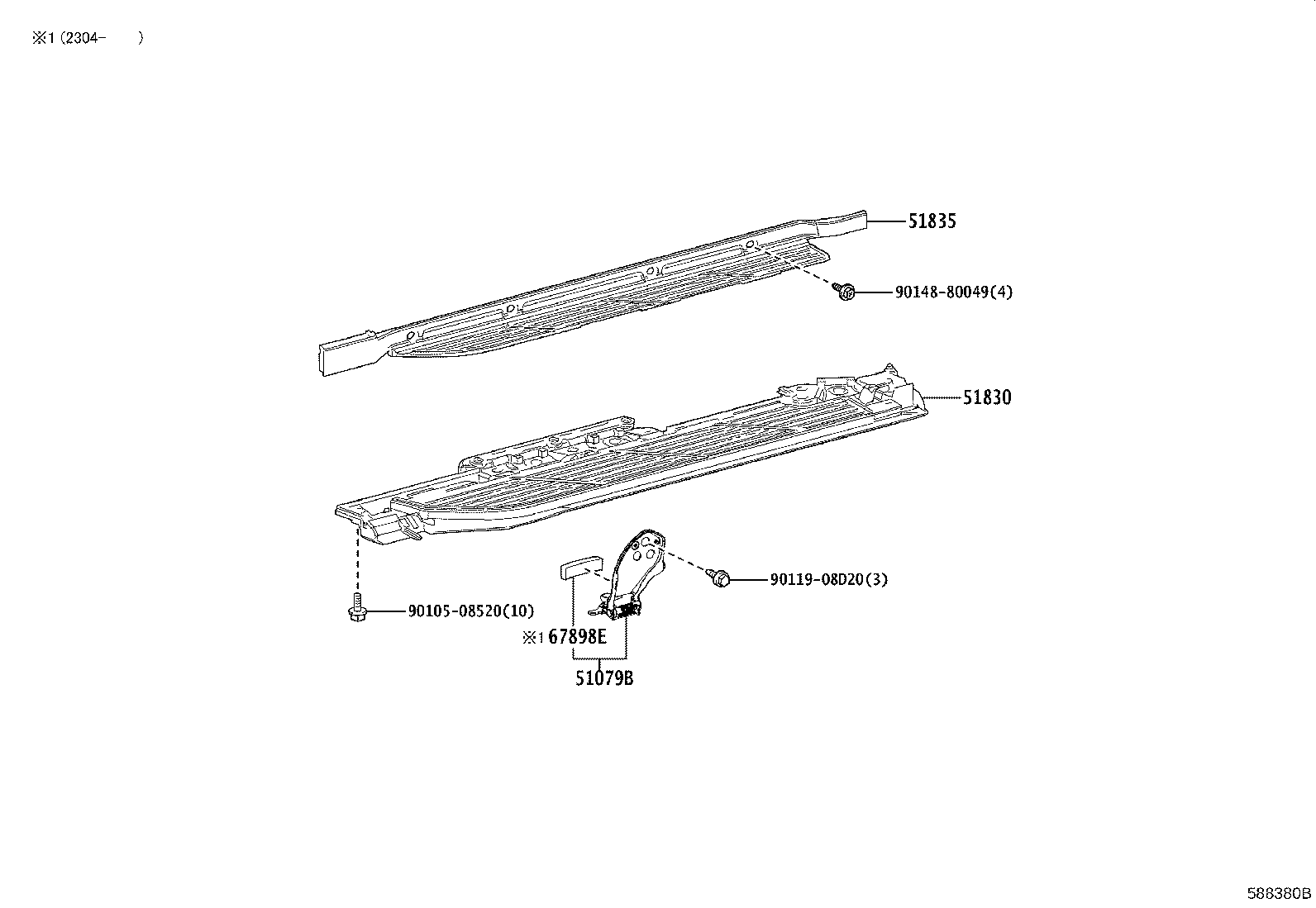 57608-V1030 MEMBER SUB-ASSY, REAR FLOOR CROSS, NO.4 product image