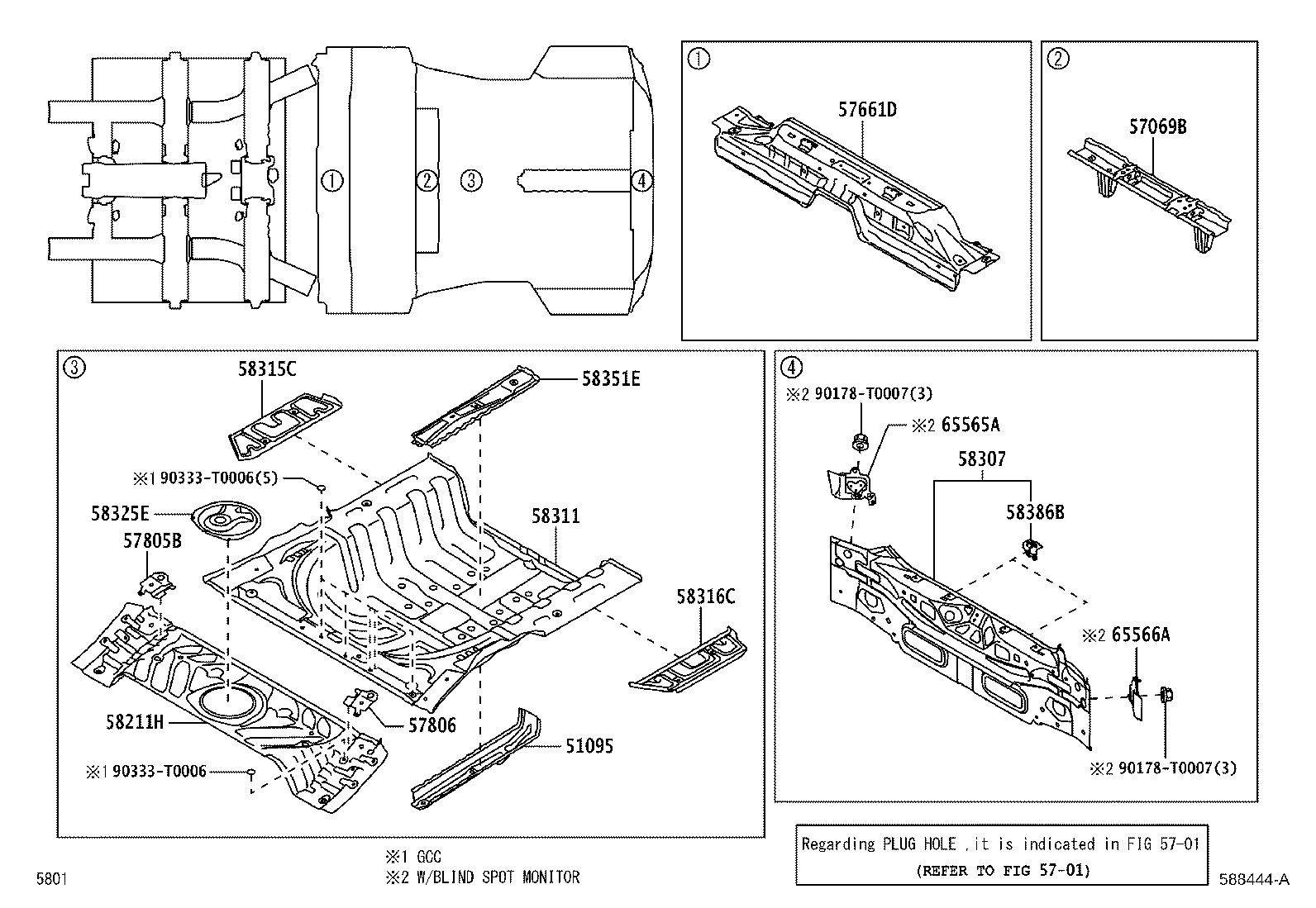 58105-BZ150 RETAINER SUB-ASSY, SEAT RAIL, REAR RH product image