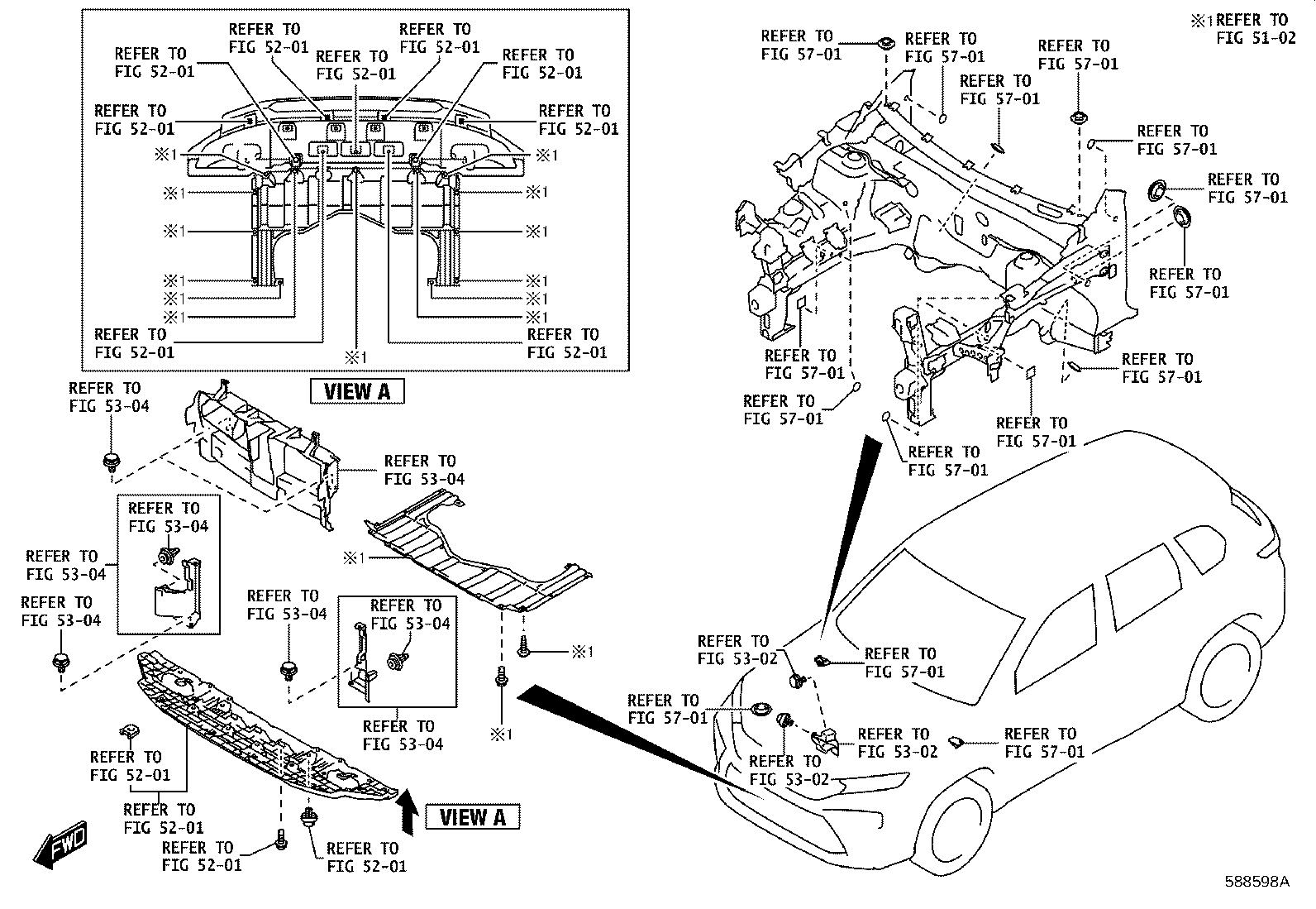 57608-WC006 MEMBER SUB-ASSY, REAR FLOOR CROSS, NO.4 product image