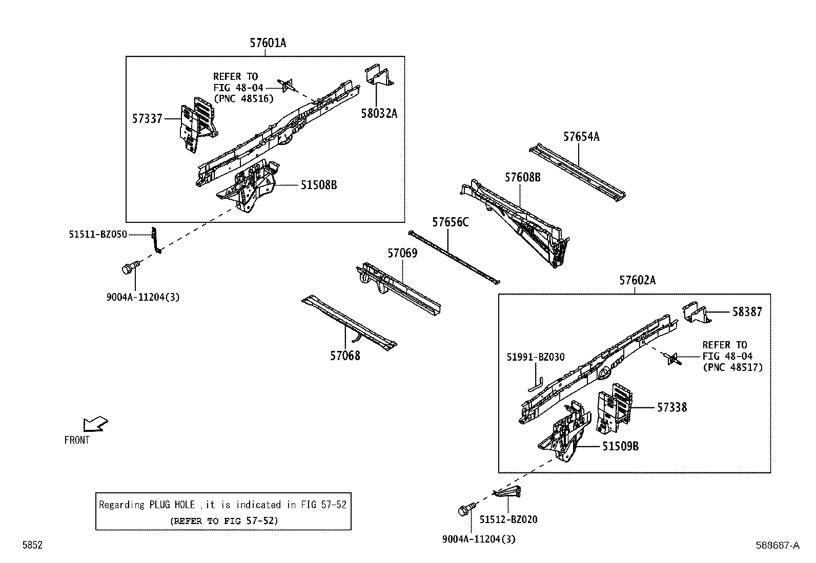 57302-BZ130 OUTRIGGER, REAR LH product image