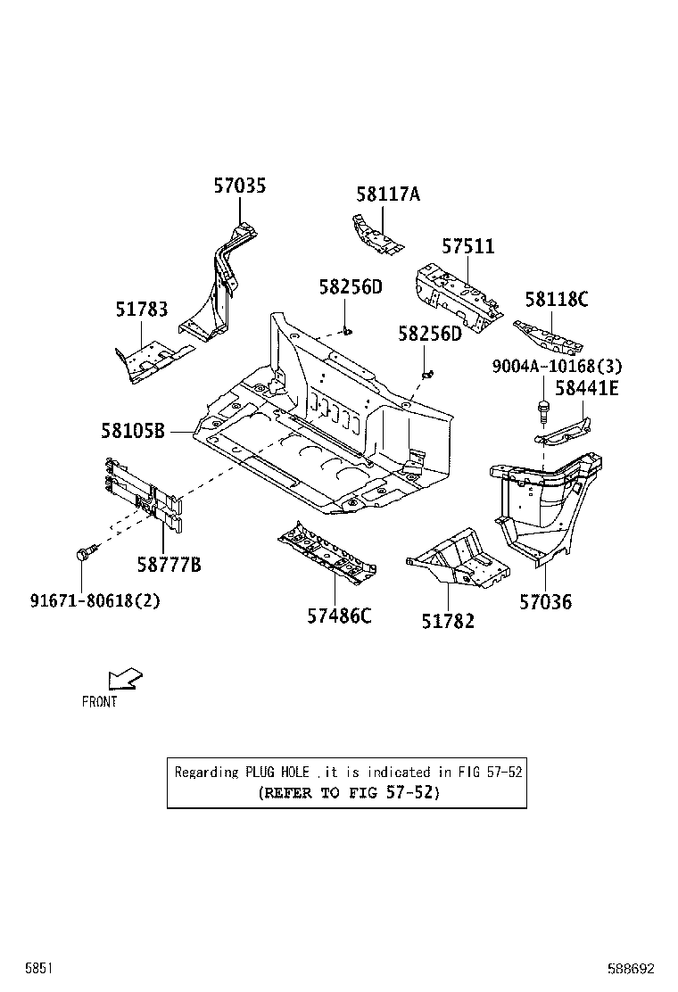 52022-BZ040 REINFORCEMENT, FRONT BUMPER MOUNTING, LH product image