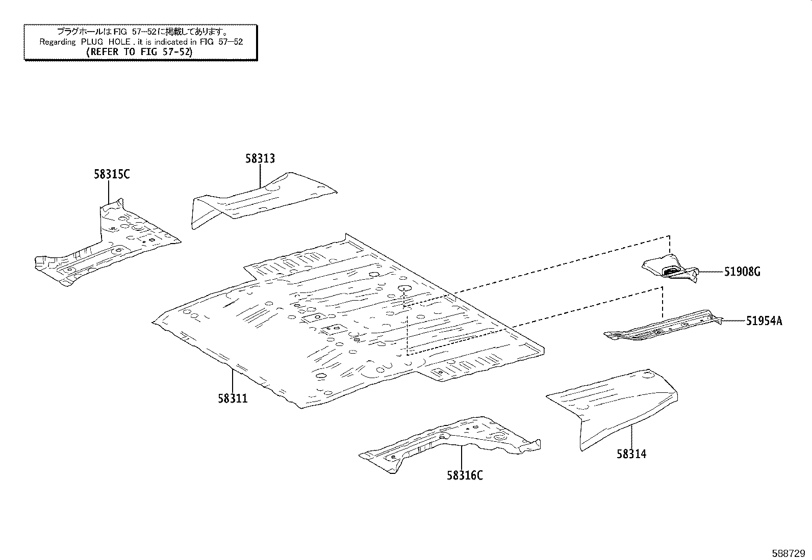 53652-VT020 BRACE, REAR SUSPENSION, UPPER LH product image