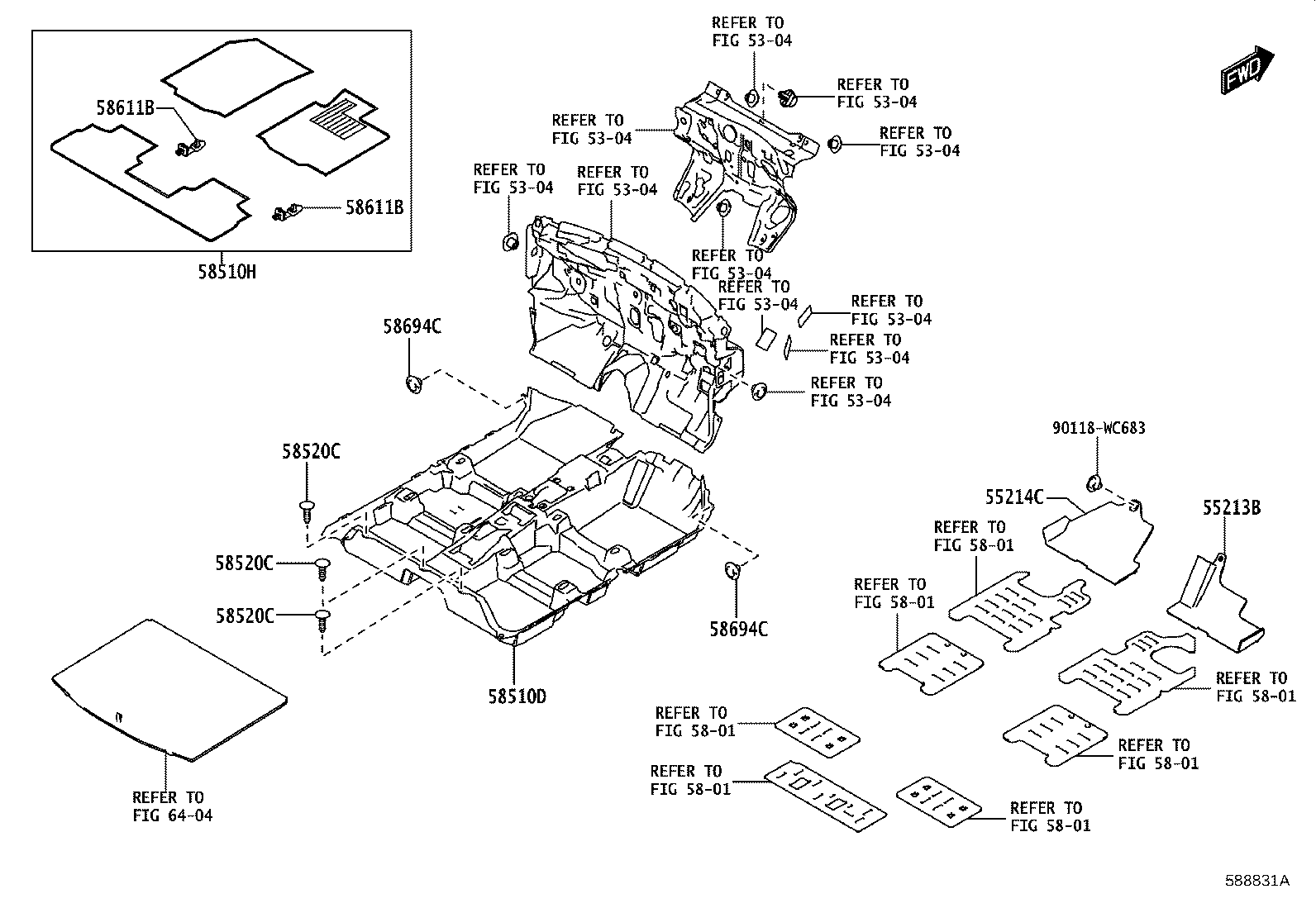58500-WC013 MAT ASSY, FLOOR product image