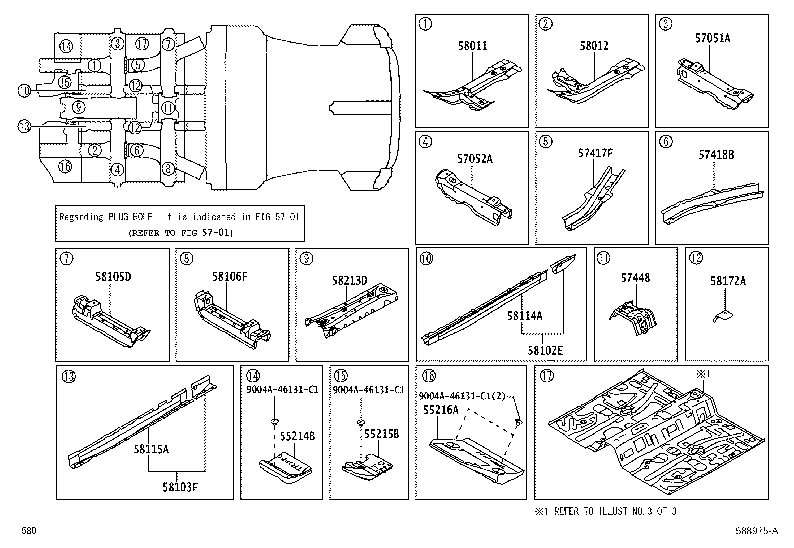 52169-BZ190 BRACKET, REAR BUMPER  MOUNTING product image