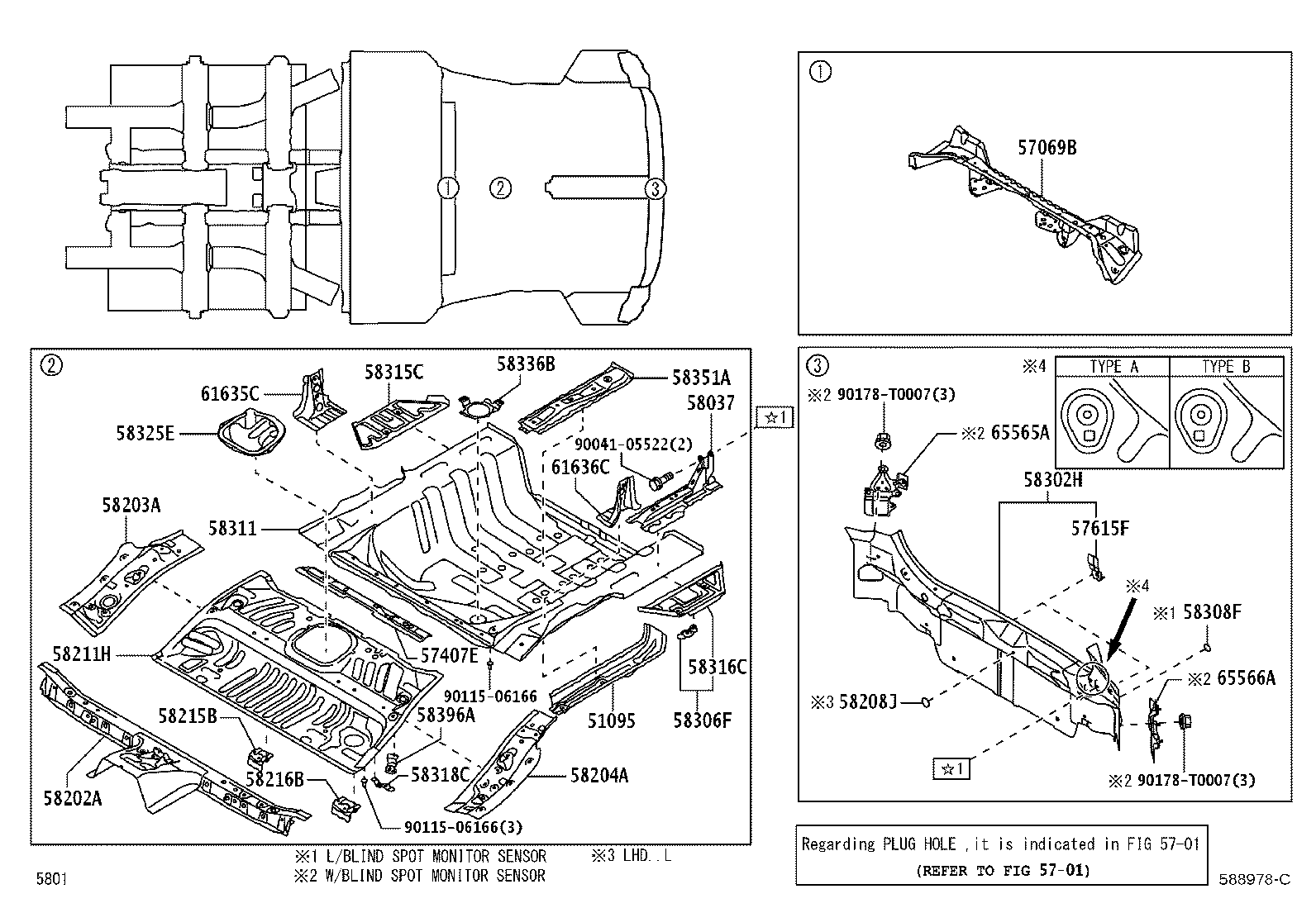 52169-BZ190 BRACKET, REAR BUMPER  MOUNTING product image