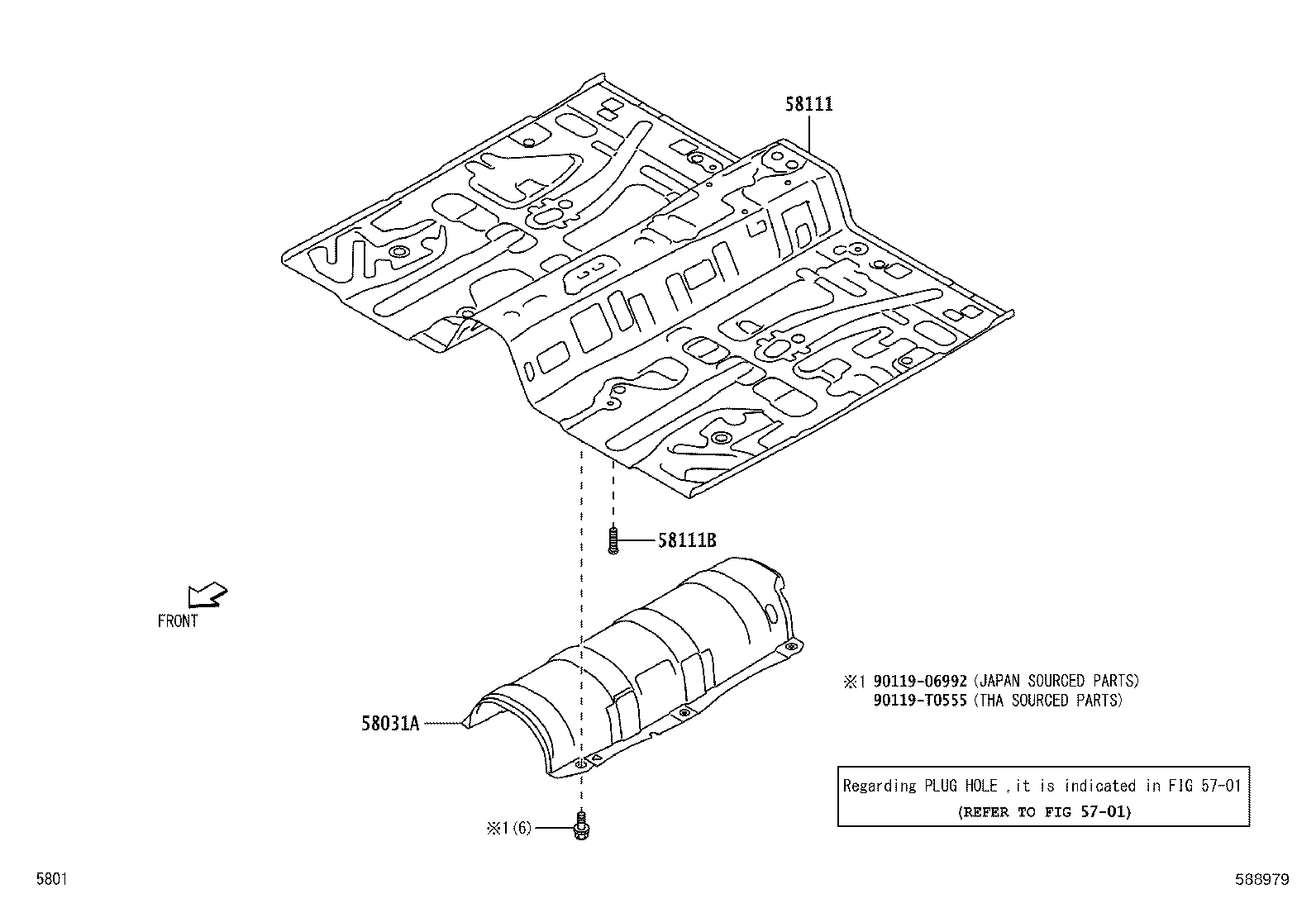 52169-BZ190 BRACKET, REAR BUMPER  MOUNTING product image
