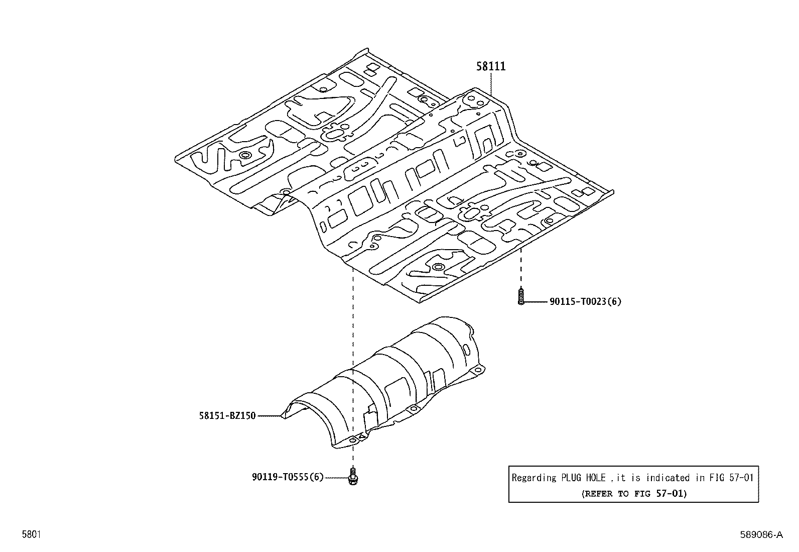 58105-BZ150 RETAINER SUB-ASSY, SEAT RAIL, REAR RH product image