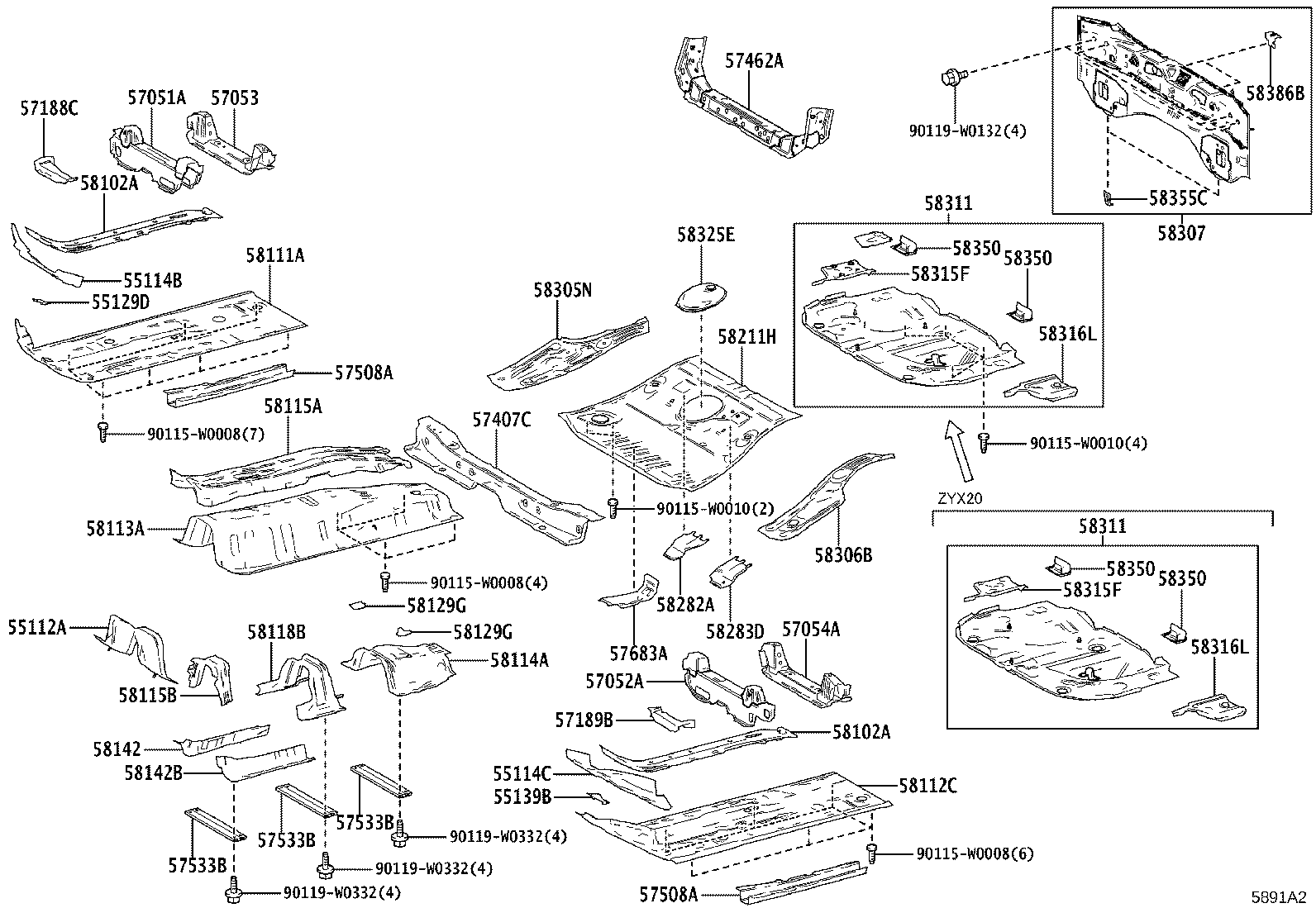58301-F4150 PAN, REAR FLOOR product image