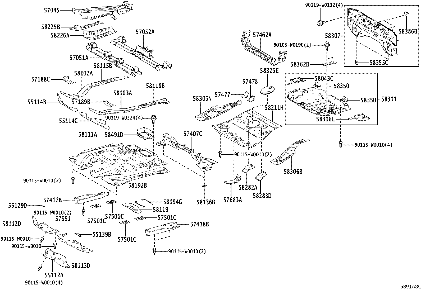 58301-F4150 PAN, REAR FLOOR product image
