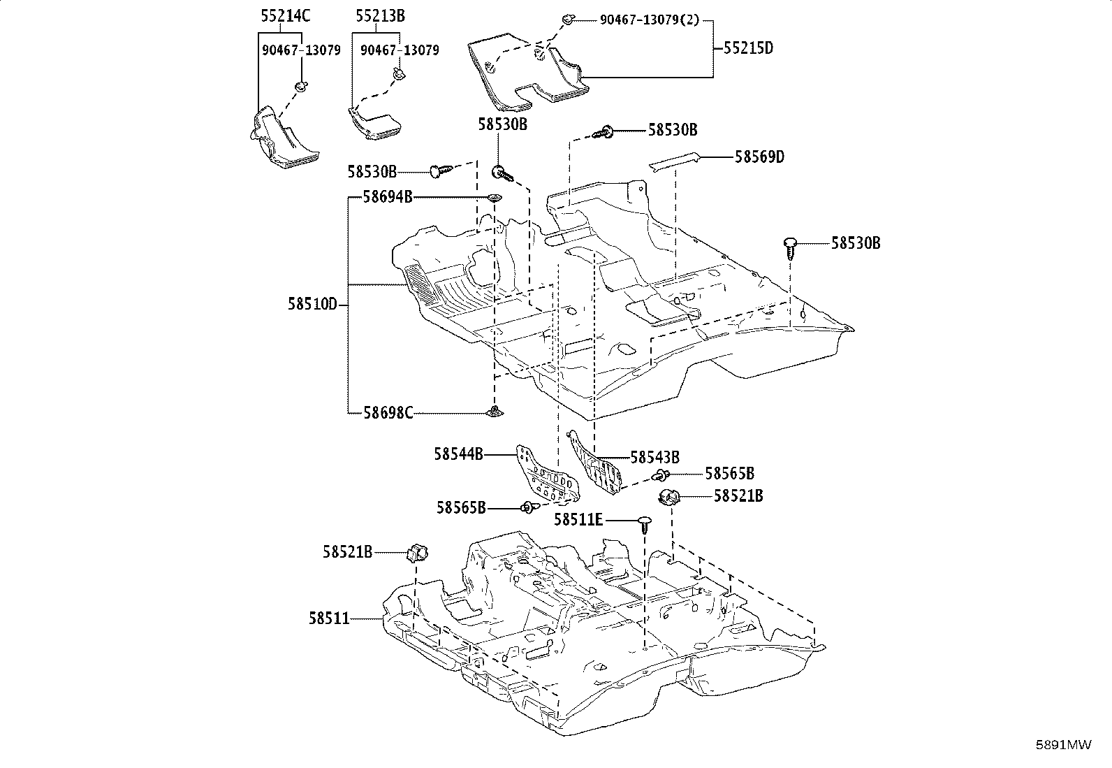 58698-0K070 PLATE, MAT SET, LOWER product image