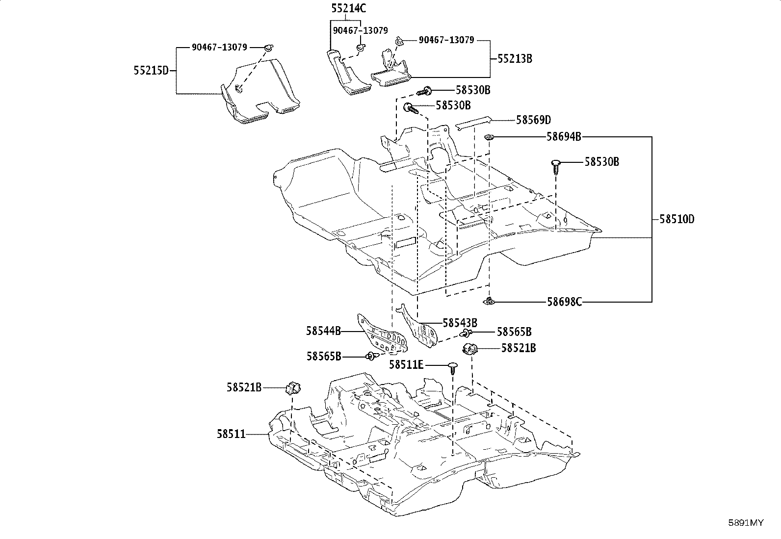 58698-0K070 PLATE, MAT SET, LOWER product image