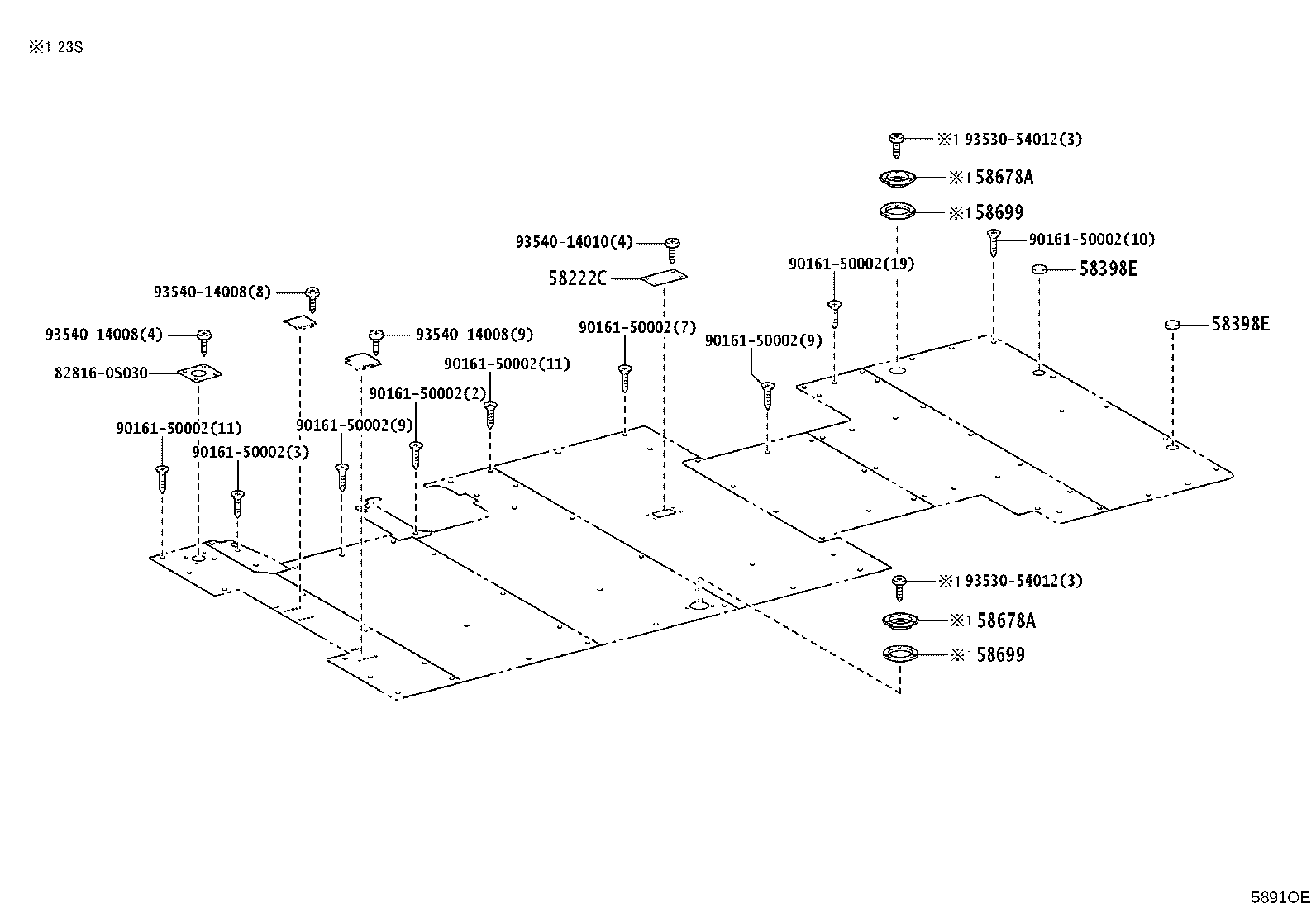 57104-0S050 CROSSMEMBER SUB-ASSY, FLOOR, NO.4 product image