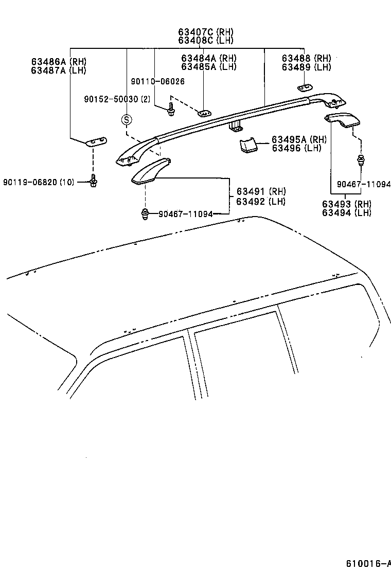 63132-60020 PANEL, WINDSHIELD HEADER, INNER product image