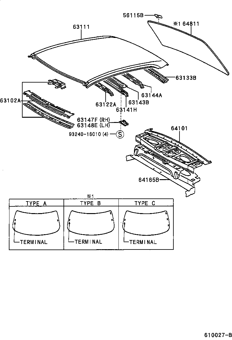 63111-AA040 PANEL, ROOF product image