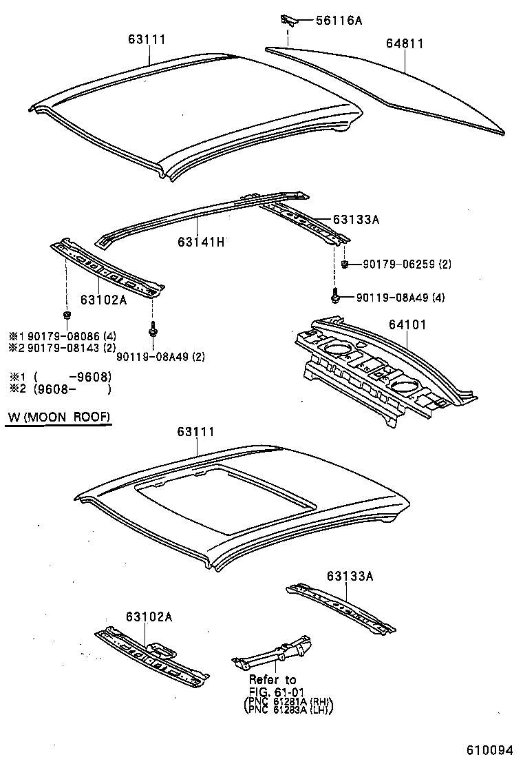 63273-17040 CASE, REMOVABLE ROOF HINGE, RH product image