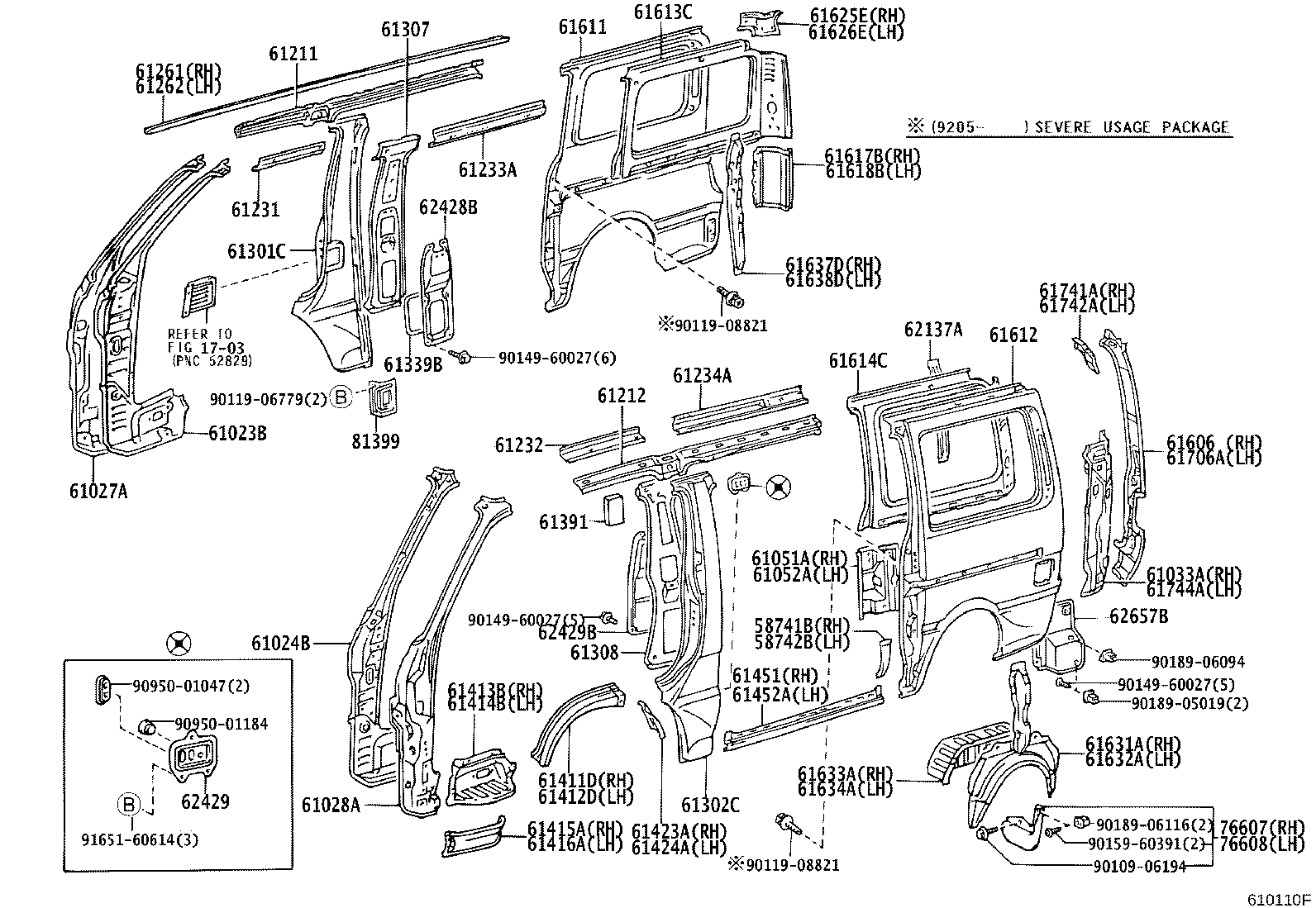 76607-29245 MUDGUARD SUB-ASSY, QUARTER PANEL, REAR RH product image