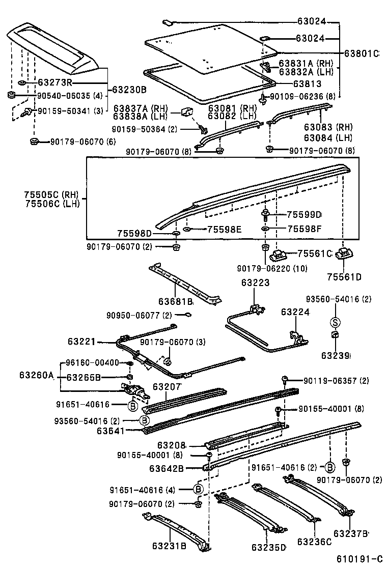 63102-13040 PANEL SUB-ASSY, WINDSHIELD HEADER product image