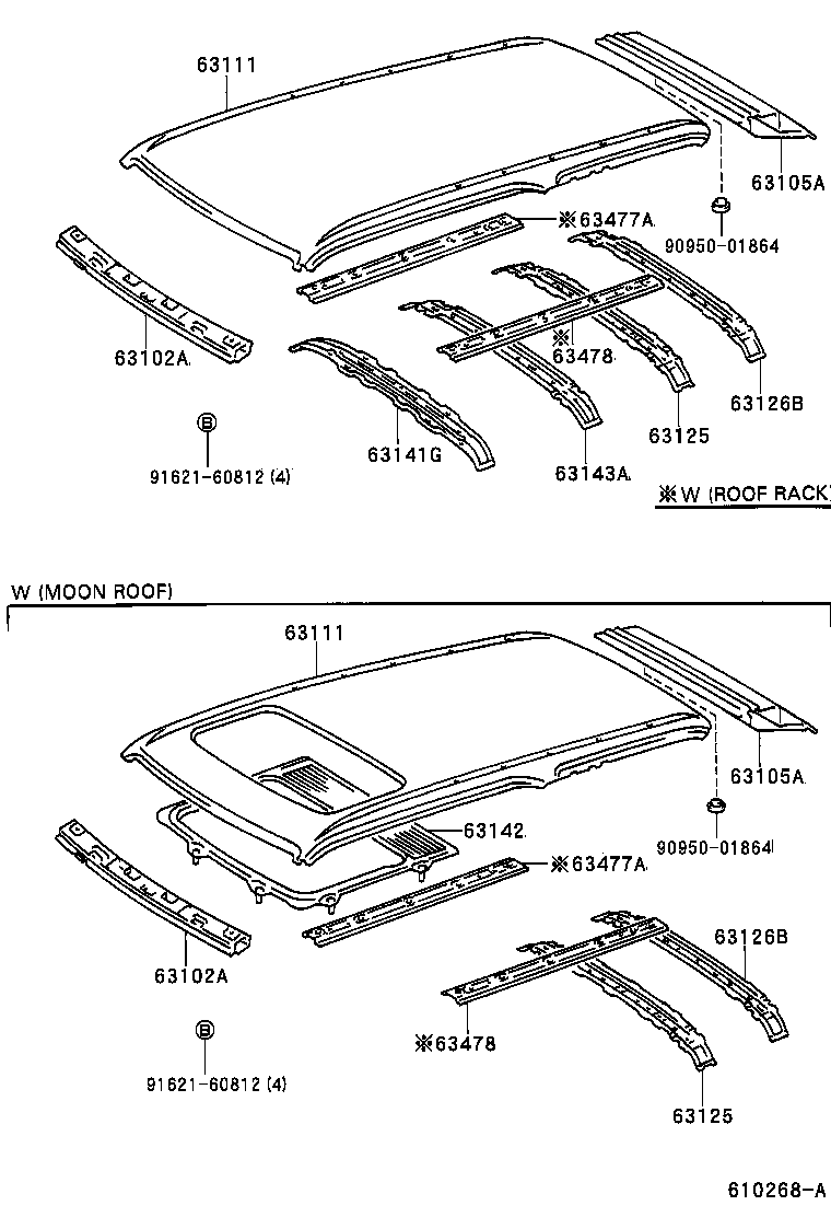 63143-35010 REINFORCEMENT, ROOF PANEL product image