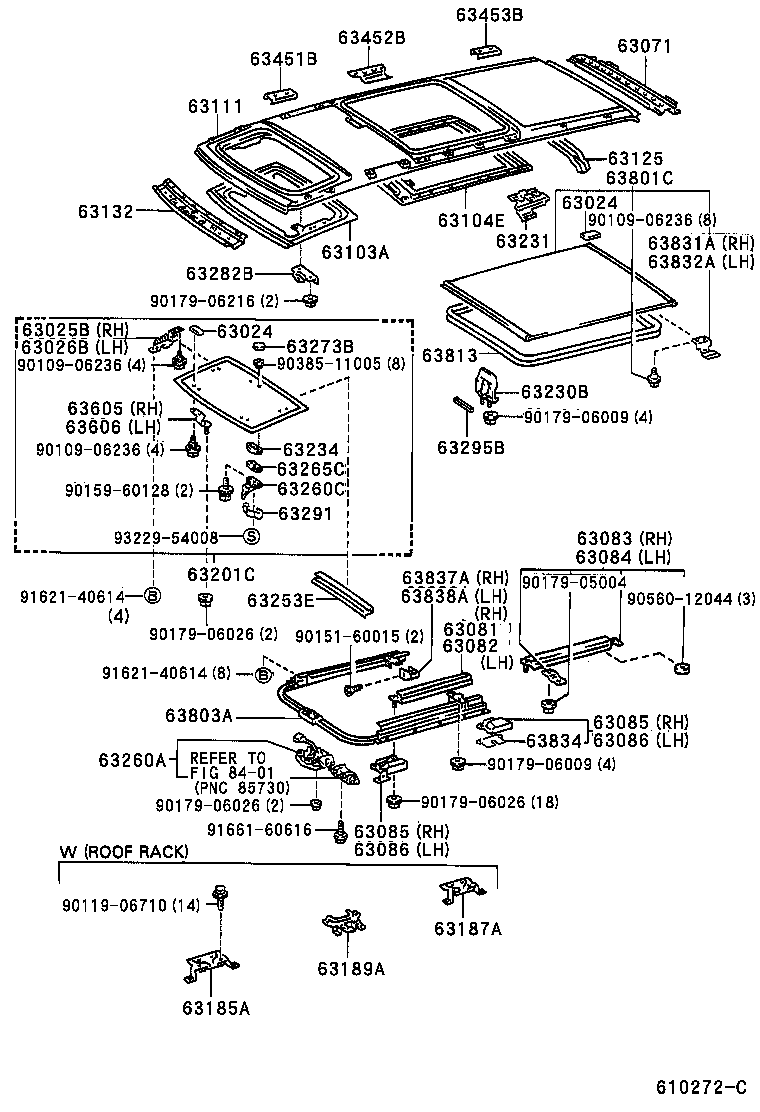 63025-28020 LINK SUB-ASSY, TILT ROOF, RH product image