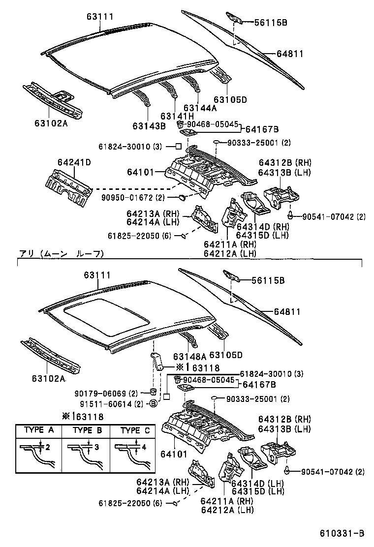 63111-30903 PANEL, ROOF product image