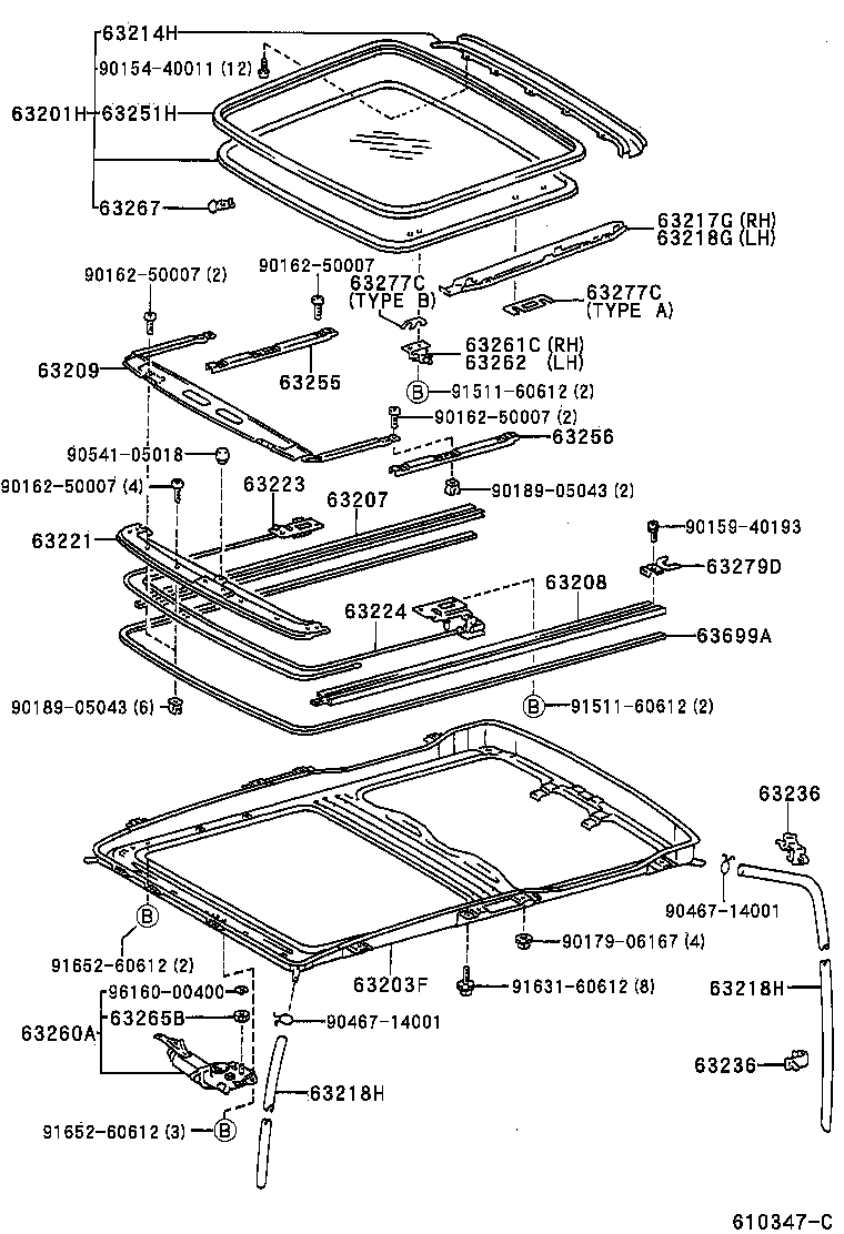 63186-13030 BRACKET, ROOF RACK, FRONT LH product image