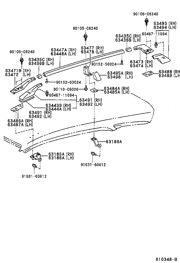 63132-12220 PANEL, WINDSHIELD HEADER, INNER product image