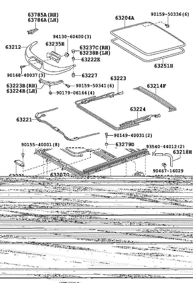 63102-13060 PANEL, WINDSHIELD HEADER, INNER product image