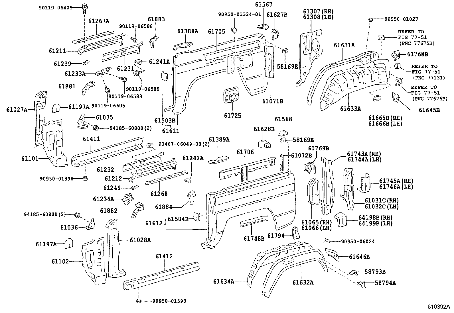 58741-60040 PROTECTOR, REAR WHEEL EXTENSION, RH product image