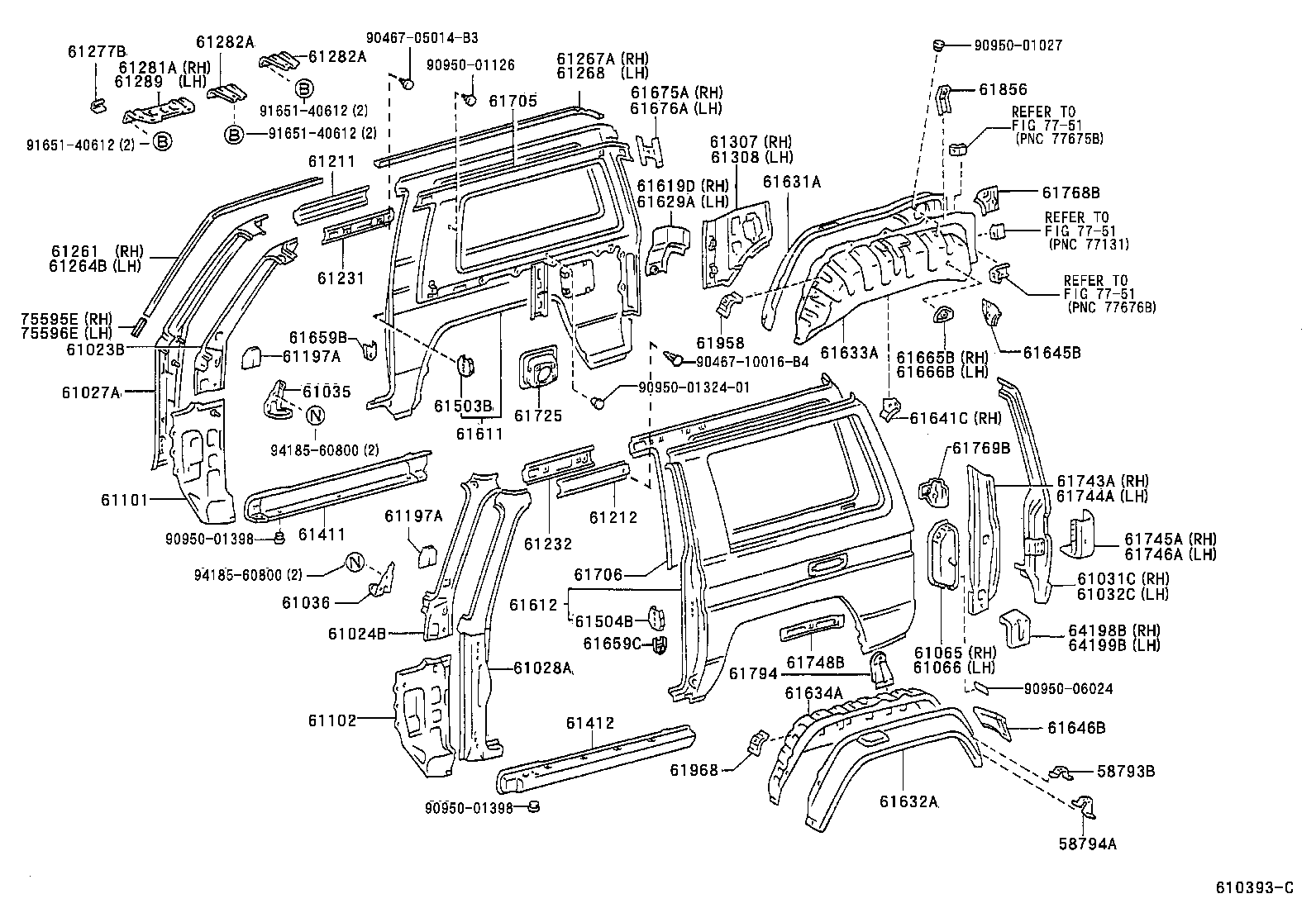 58741-60040 PROTECTOR, REAR WHEEL EXTENSION, RH product image