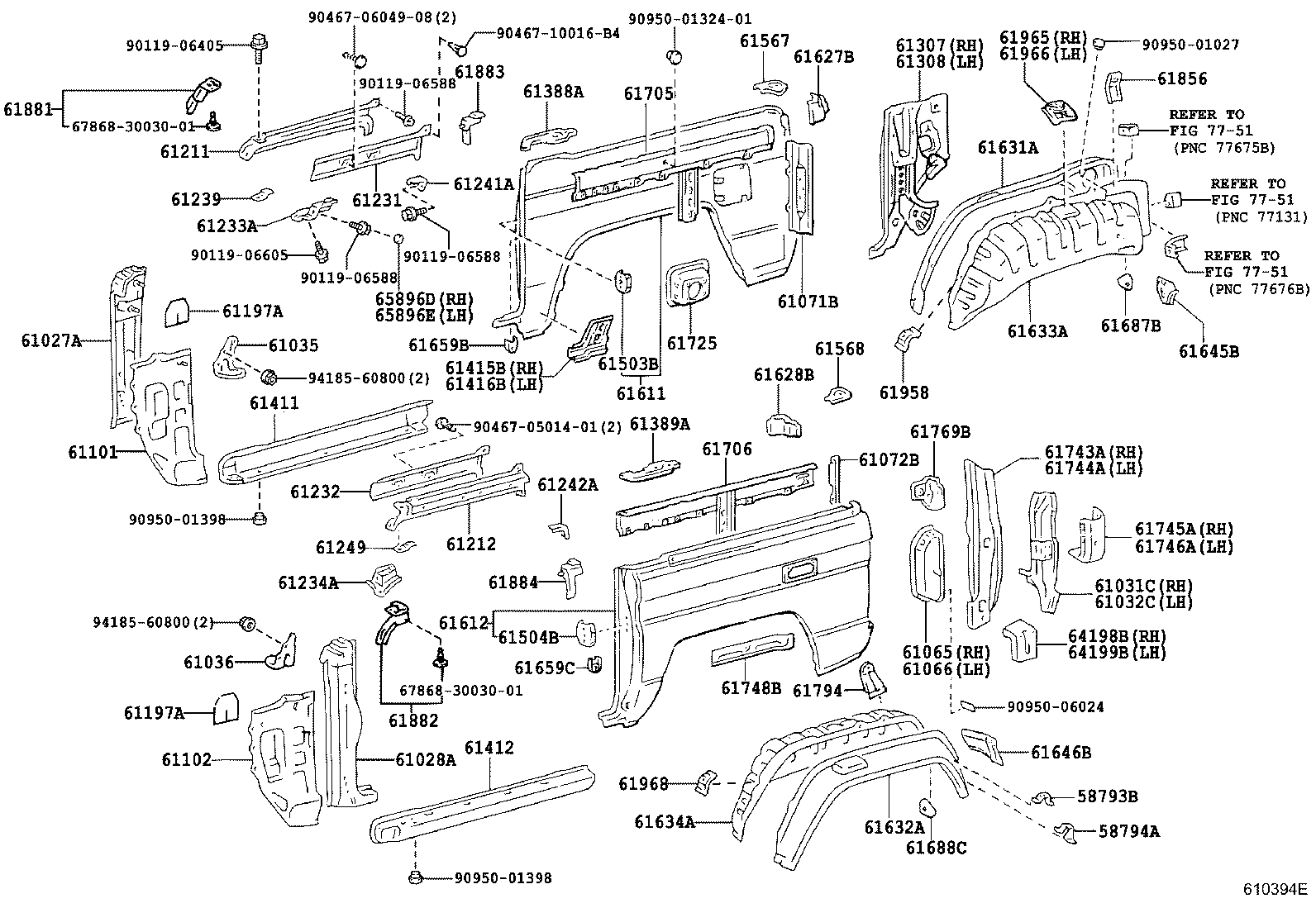 58741-60040 PROTECTOR, REAR WHEEL EXTENSION, RH product image