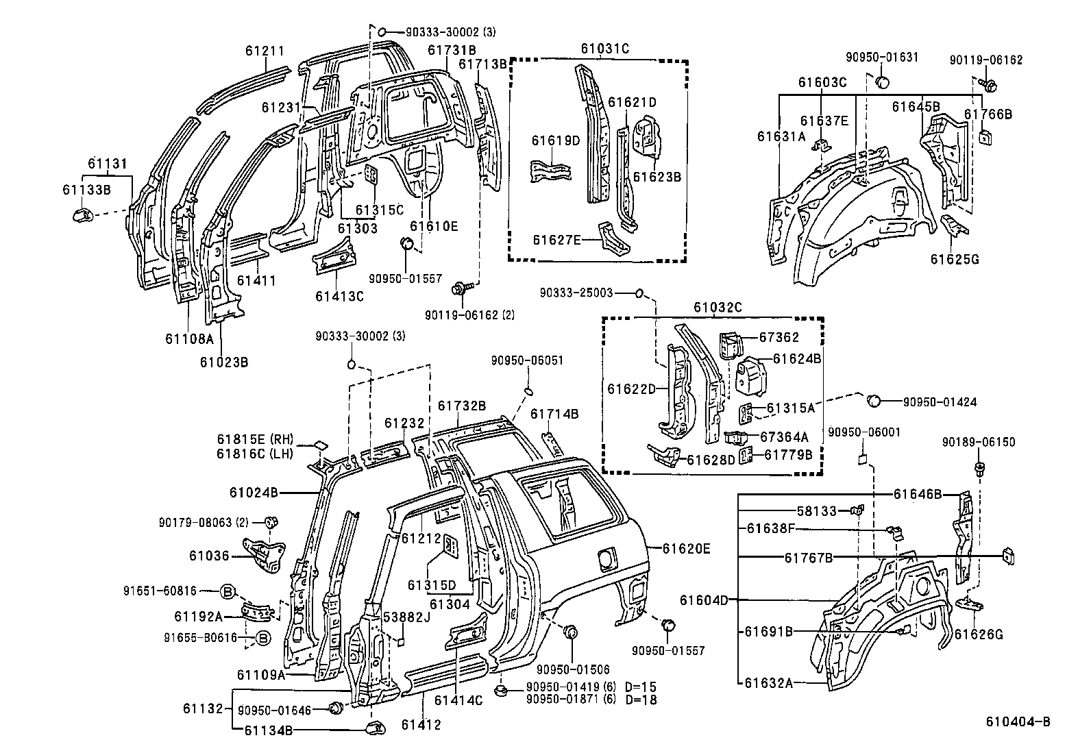 61023-42902 PILLAR SUB-ASSY, FRONT BODY, INNER RH product image